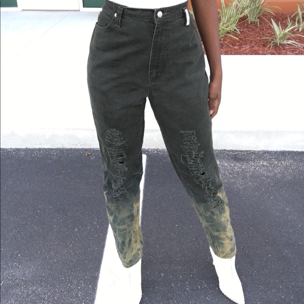 Distressed Vtg Sassoon Denim Mom Jeans Size 30
